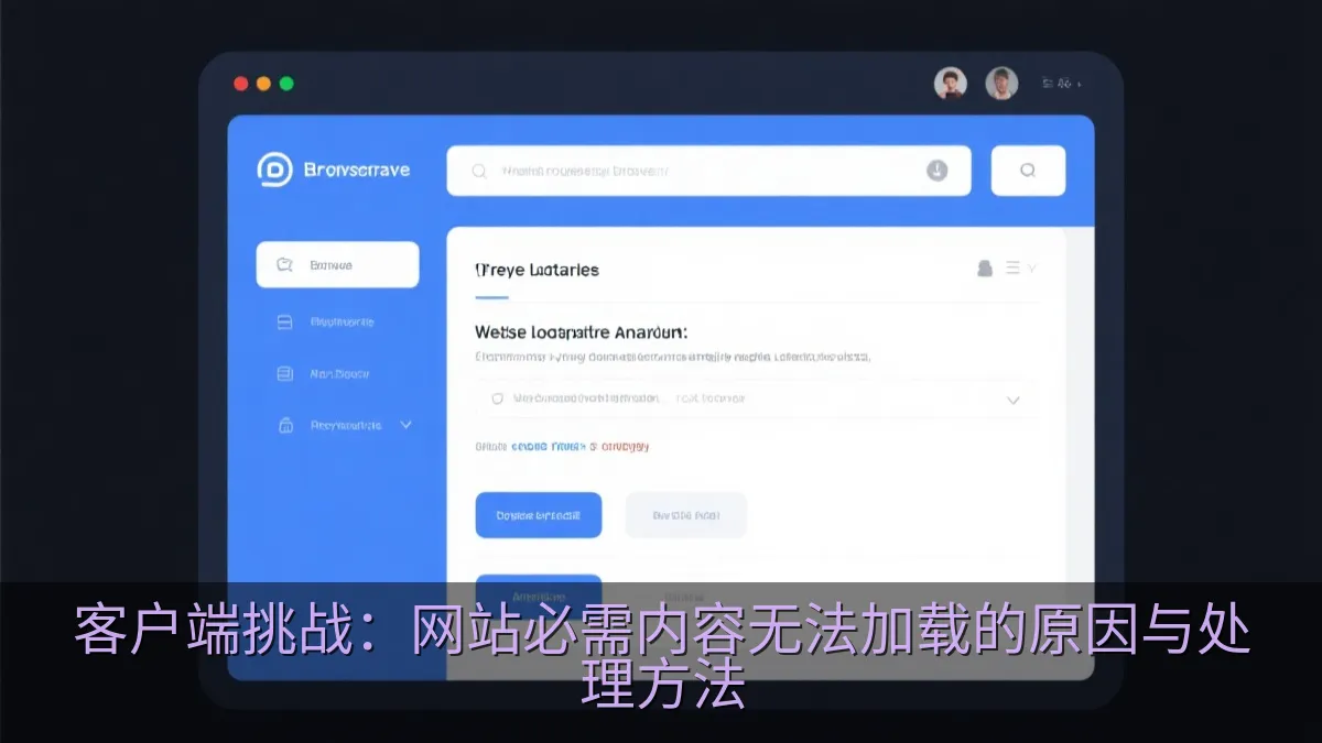 客户端挑战：网站必需内容无法加载的原因与处理方法